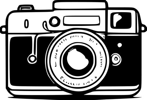 black and white camera clipart